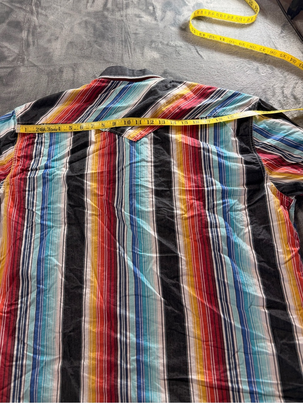 Rock $ Roll Cowboy Striped Pearl Snap-Down Shirt in Multicolor - Picture 12 of 15
